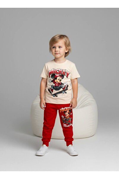 Yağmur Giyim PJKKE M.Mause cu model Trening pentru băieți, set cu mânecă scur...