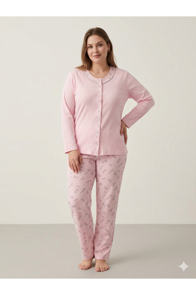önden dügmeli, pamuklu pijama takımı
