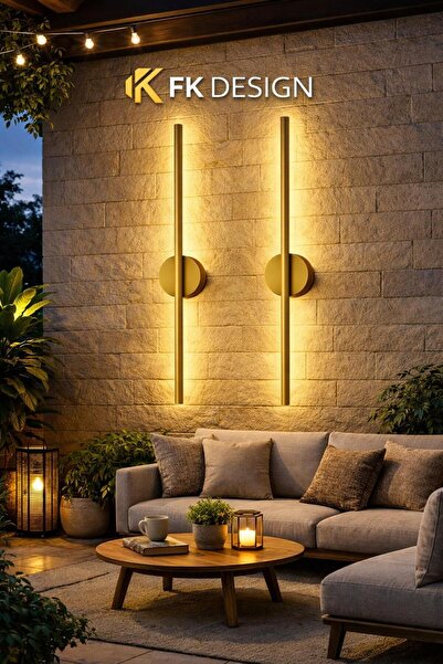 FK DESİGN Modern Dekoratif Led Duvar Aplik 70 Cm Günışığı ESKİTME 2 Adet ( Pİ...