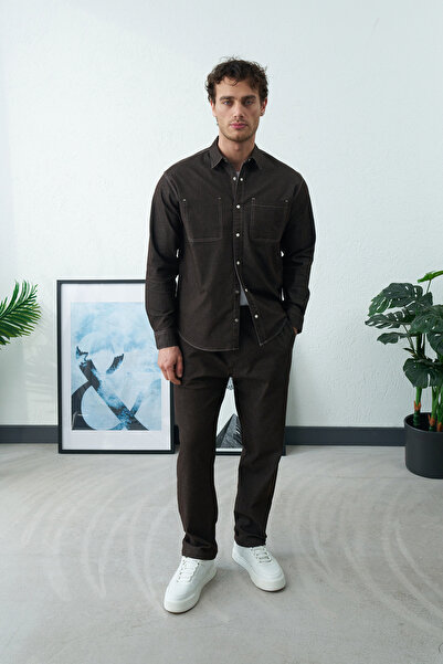 MARRAKECH Men's Regular Fit Contrast Stitching Pack Denim Shirts