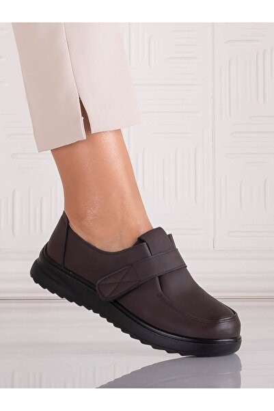 ALOGO Pantofi sport damă Nedira, maro, din piele sintetică , mărimea 39