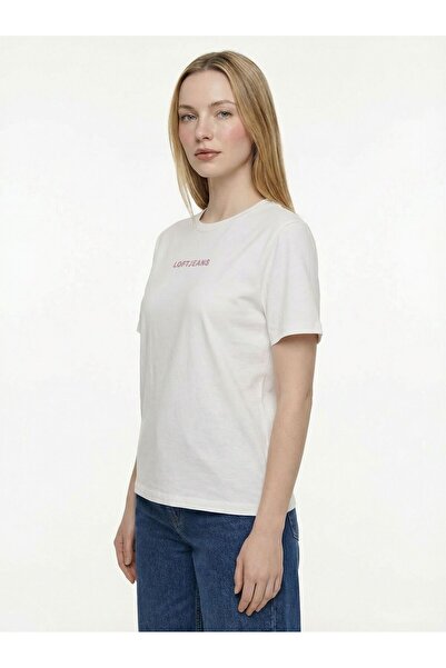 Loft Γυναικείο μπλουζάκι Regular Fit με μανίκια