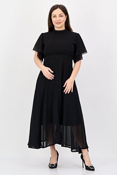 freesoul Women Plain Maxi Dress, Black