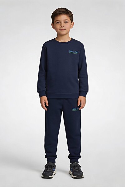 Nicce Kids Boy 3 Pcs Brand Logo T-Shirt, Sweatshirt And Sweatpants Set, Multi...