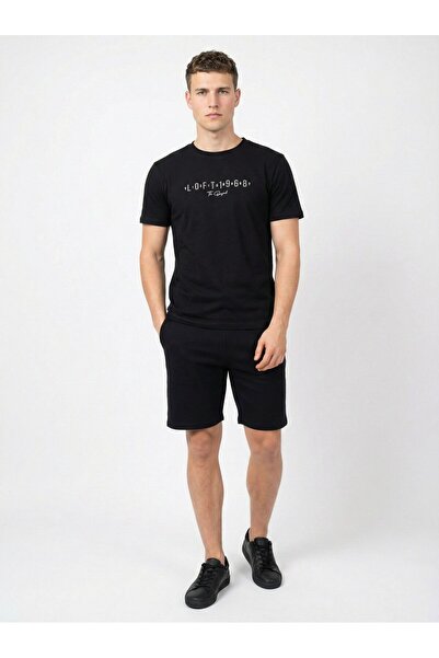 Loft تيشيرت رجالي ذو مقاس عادي وأكمام ذراع