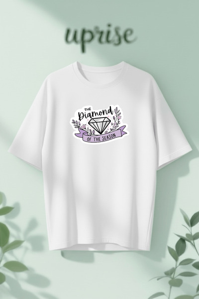 Vordevia Bridgerton Diamond cu imprimeu bumbac lu supradimensionat tricou