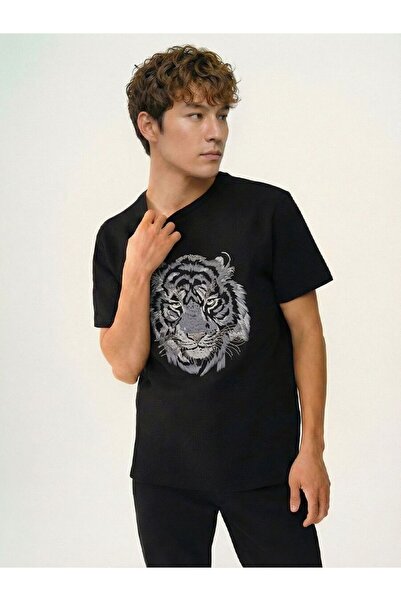 Loft تيشيرت رجالي ذو مقاس عادي وأكمام ذراع