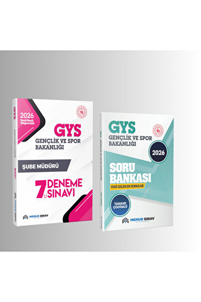 MemurSınav GSB ŞUBE MÜDÜRÜ 7'Lİ DENEME + YENİ GELEN KONULAR SORU BANKASI