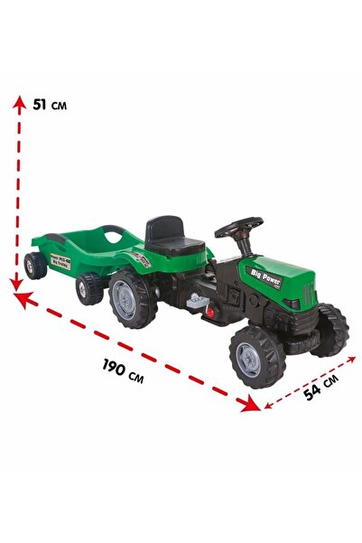 iyisiolsun PEDALLI BİG TROLLEY TRAKTÖR YEŞİL