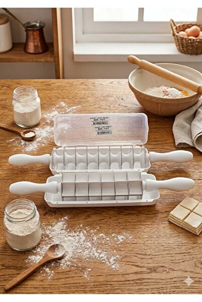 Ecoflex 2li set Kare-düz Mantı Merdane Kesme merdane