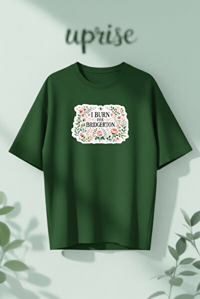 Vordevia تي شيرت بريدجيرتون مطبوع قطن كبير الحجم