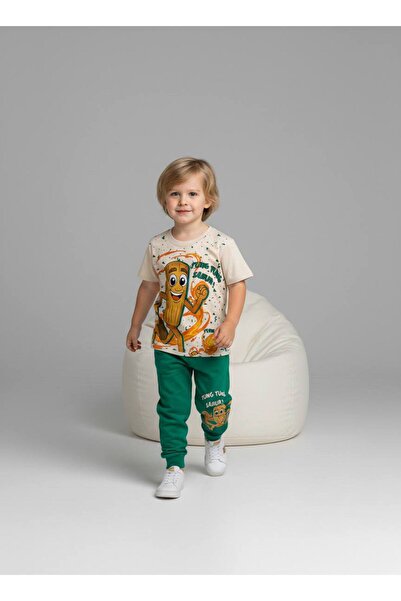 Yağmur Giyim PJKKE Tung Tung cu model Set cu mâneci scurte pentru băieți cu p...