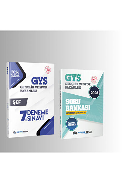 MemurSınav GSB ŞEF 7'Lİ DENEME + YENİ GELEN KONULAR SORU BANKASI