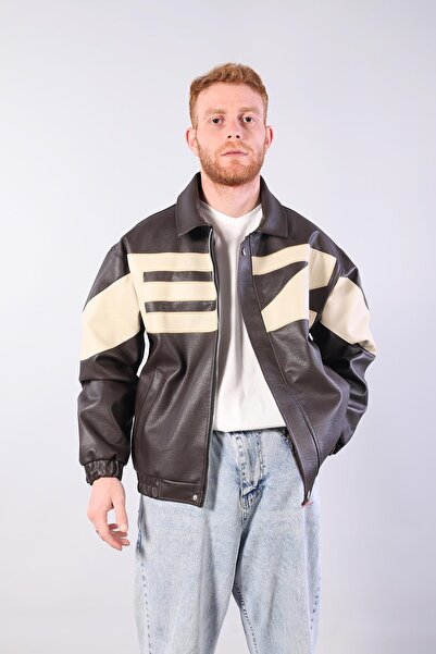 trender Men's Leather Coat and Jacket 940 Brown