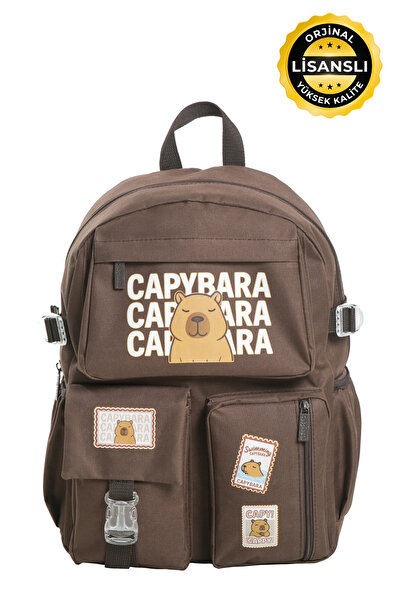 capybara Geantă școlară originală licențiată – Design adorabil, impermeabilă,...