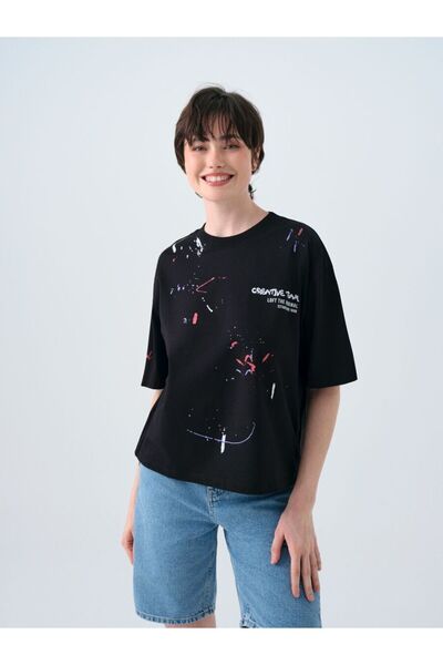 Loft Oversize Kadın Tshirt K.kol