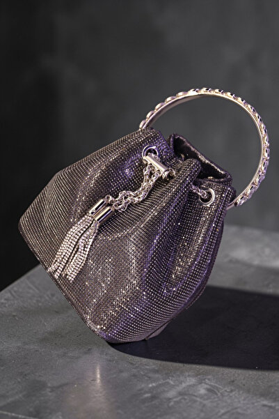 HFKY Women's Designer Evening Dress Bag Tassel Detailed Stone Embroidery Clut...