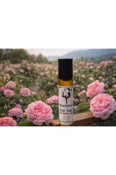 MİSTİKHANE Gül Yağı (Aromaterapi) -10 Ml Rollon / Cam Şişe