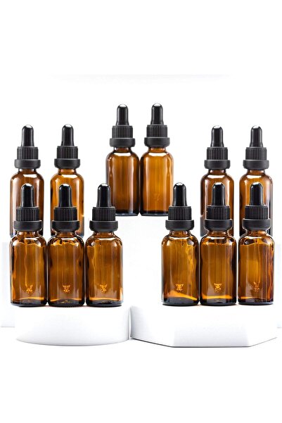 Wellline Kehribar Cam Damlalıklı Şişe 30ml, Cam Damlalıklı ile, Esansiyel Yağlar, Aromaterapi, Kozme