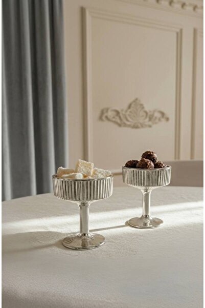 rova tr Lüks Titanyum Kaplama Cam Lokumluk - Küçük Boy Kahve Yanı - Hediyelik