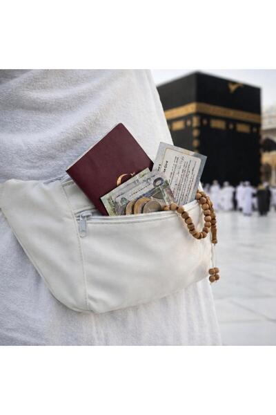 SHR Ayarlanabilir Cepli İhram Kemeri Bel Çantası Hac Ve Umre İçin Güvenli