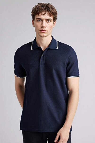 DeFacto Mânecă scurtă cu guler polo, croială normală, tip waffle tricou polo ...