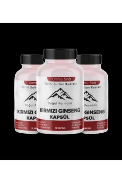 NATUREL Kırmızı Ginseng Kapsülü (Tarihî Sultan Kudreti) 15 li Kapsül