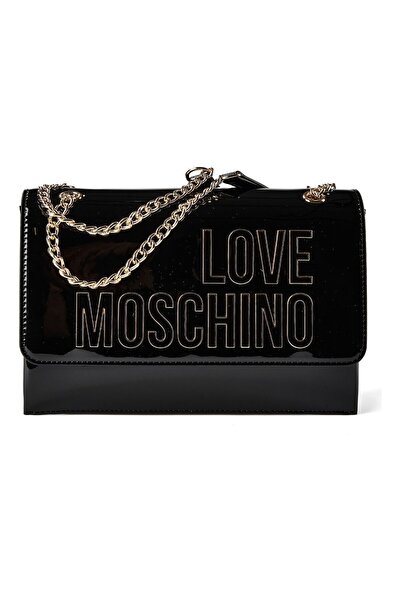 Love Moschino Enameled Logo Schultertasche 25 cm