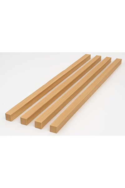 Generic أجنحة - عبوة من 4 أعواد خشبية مربعة صلبة، 30 مم × 30 مم × 1500 مم، أع...