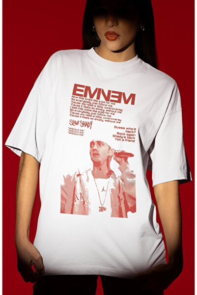 SEVBANO تي شيرت بتصميم Eminem Rapper Singer مطبوع للجنسين مقاس كبير