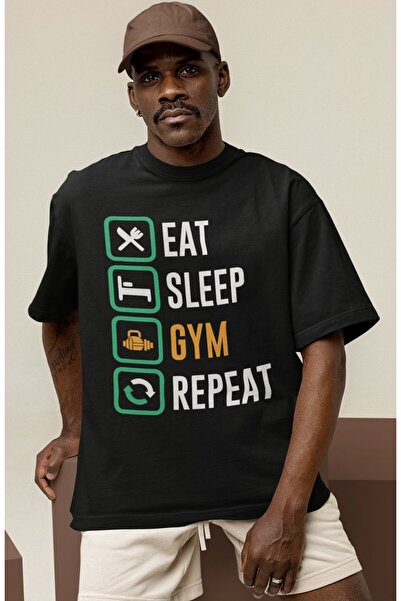 SEVBANO Design Fitness Bodybuilding Sportsman Gym Printed Unisex Oversized T-...