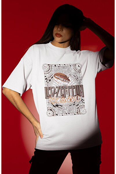 SEVBANO Design Led Zeppelin Rock Metal Music Band Printed Unisex Oversized T-...