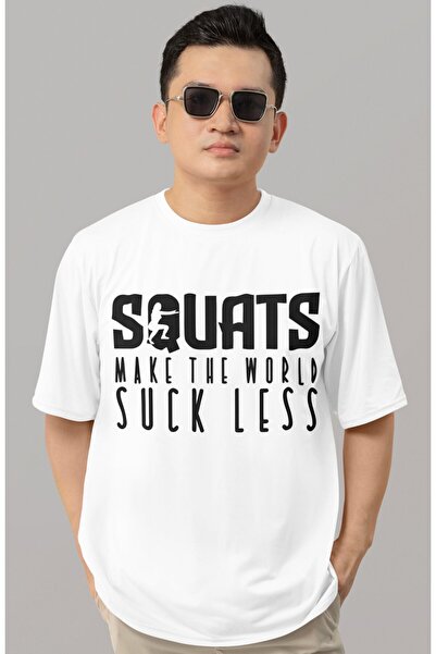 SEVBANO Μπλουζάκι με στάμπα Design Squats Fitness Bodybuilding Athlete Gym Un...