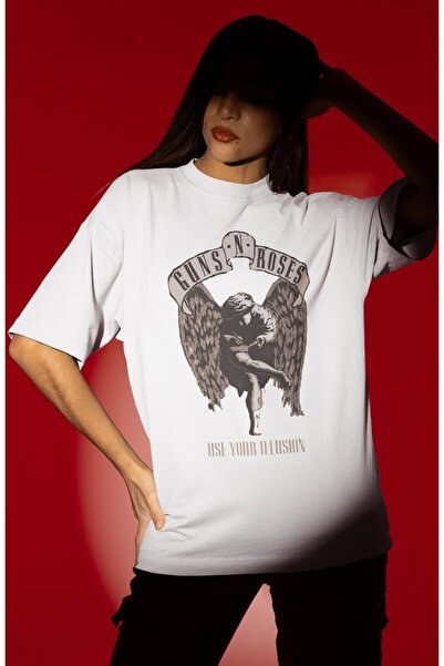 SEVBANO Design Guns N' Roses Rock Metal Music Band Printed Unisex Oversized T...