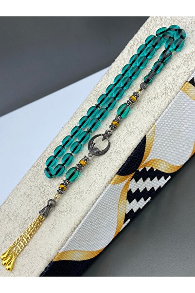 Tesbih Store سحر العنبر النار تصميم خاص للرجال هدية سحر 8x12 مم