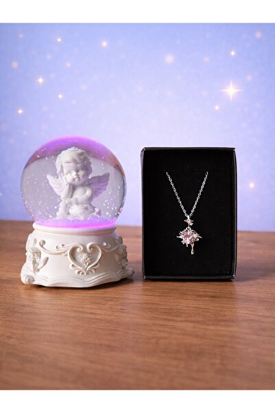 Rüya Kıyısı Orta Boy Işıklı Melek Kar Küresi & Pinterest Tasarım Erimiş Kalp ...