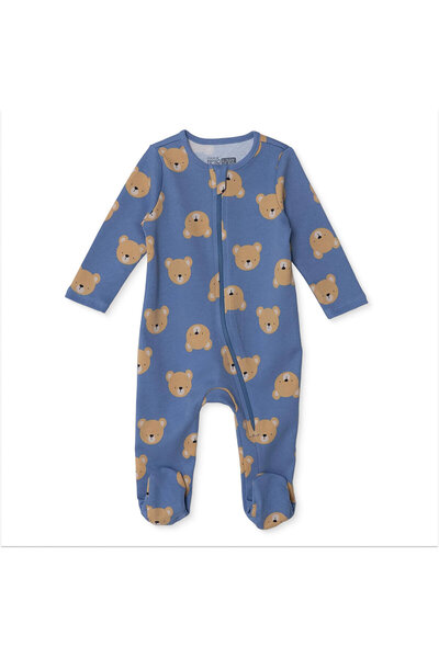 ebebek Hello Baby HelloBaby Erkek Bebek Tulum Ayı Baskılı Fermuarlı Bisiklet ...