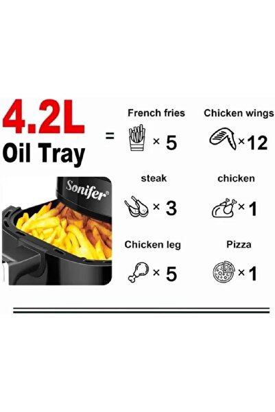 Sonifer فرن قلاية هوائية SF1010 بقوة 1400 واط وسعة 4.2 لتر بدون زيت