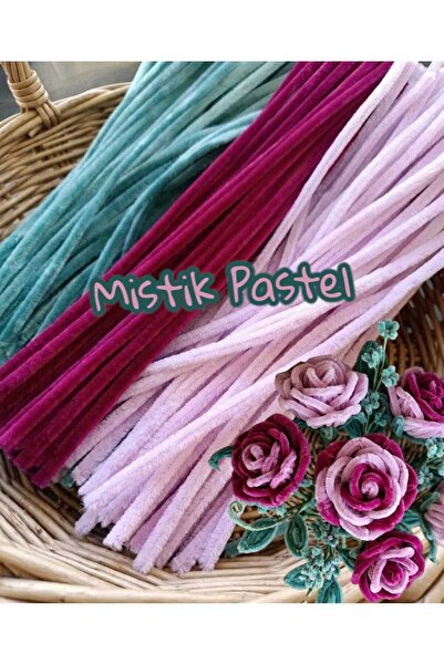 hobidaşım 30'lu Mistik Pastel Şönil Seti - 3 Renk x 10 Adet - Hobi Teli