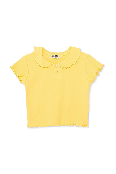 ebebek Hello Baby HelloBaby Kız Bebek Bluz Düğmeli Bebe Yaka Kısa Kol