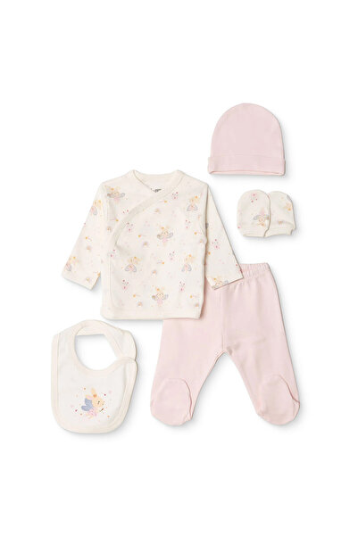 ebebek Hello Baby HelloBaby Kız Bebek 5li Hastane Çıkışı Hayvan Baskılı Çıtçı...