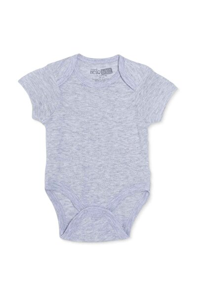 ebebek Hello Baby HelloBaby Erkek Bebek Jakarlı Body Çıtçıtlı Zarf Yaka Atlet