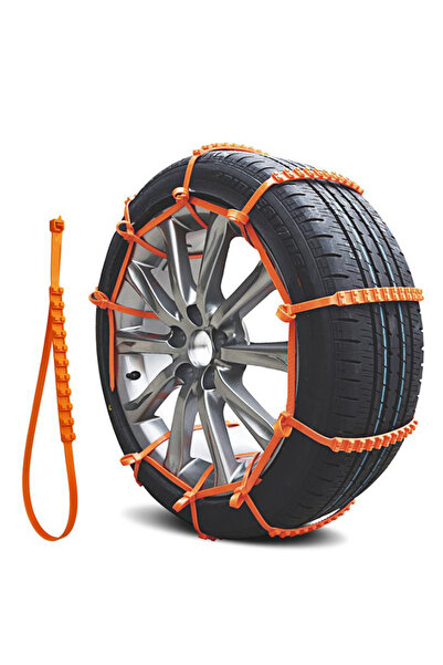 EVİST 10 Adet Pratik Plastik Kar Zinciri - Lastik Kar Kelepçesi Cırtlı -Acil ...