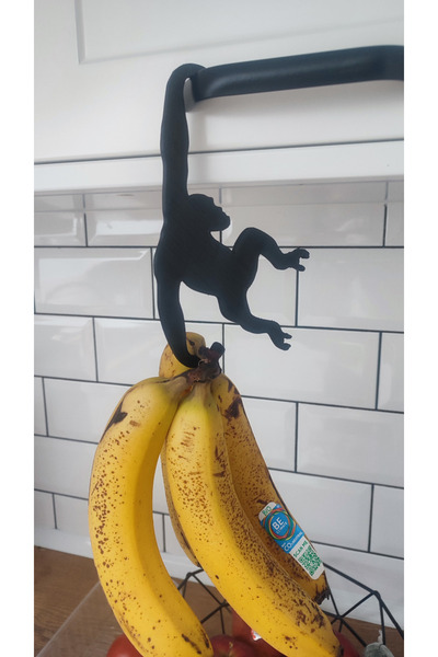 BaskıLabs Maymun muz askılı tutacağı mutfak kahve