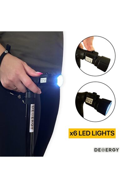 Lorraya 💡 Folding Cane | LED Flashlight | Ergonomic Handle 💡