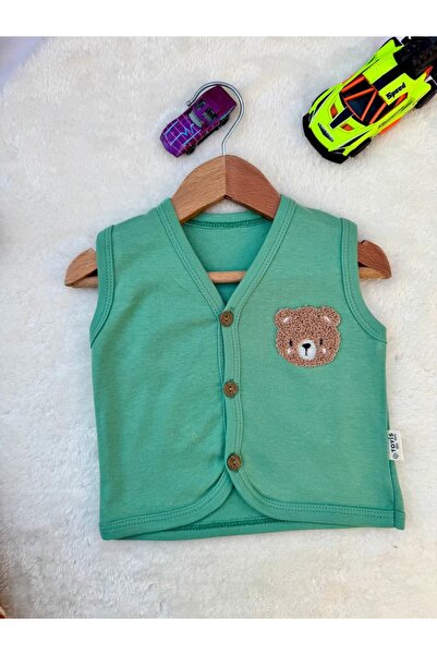 KapsülBebek Baby 100% Cotton Embroidered Vest