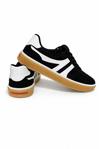 NİSABELLA Kadın Snearker Bağcıklı Düz Taban Acı Kahve Spor ayakkabı Monaray Süt