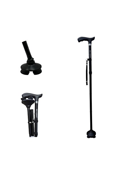 Lorraya 🚶 Folding Walking Stick | LED Flashlight | Non-Slip Handle 🚶