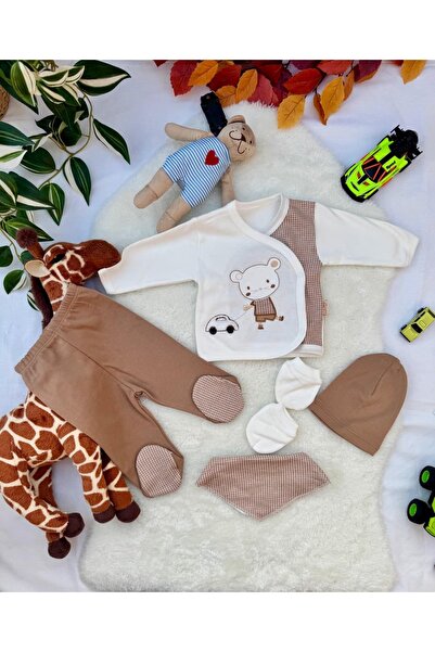 KapsülBebek 5-Piece Baby Boy Hospital Discharge Set
