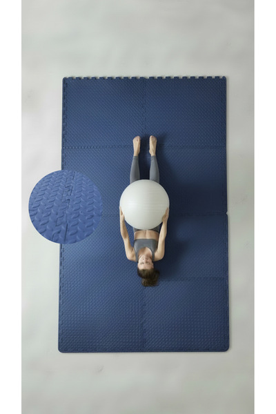 CARPAZAR Modern Zemin Matı 8 Parça Set 100x200 Kurulumlu Spor Pilates Fitness...